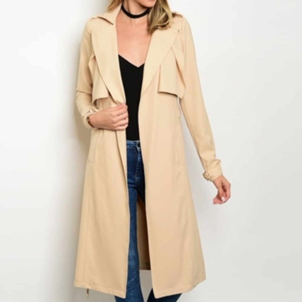 FOREVER CLASSIC TAN WOMENS TRENCH COAT / J… - Picture 2 of 4